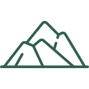 Mountain peaks icon